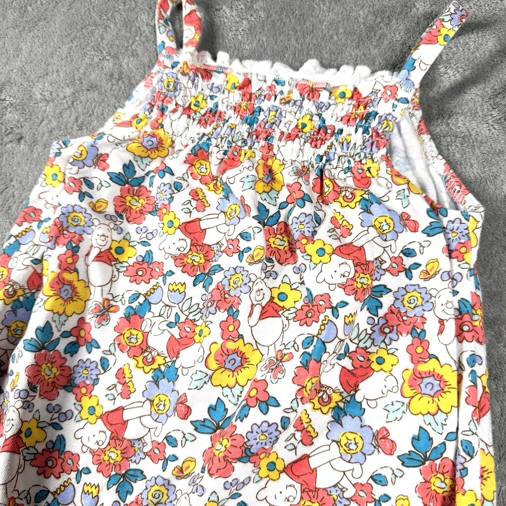 Disney Baby Winnie the Pooh Floral Bubble Romper Girls 24 Months Sleeveless‎
